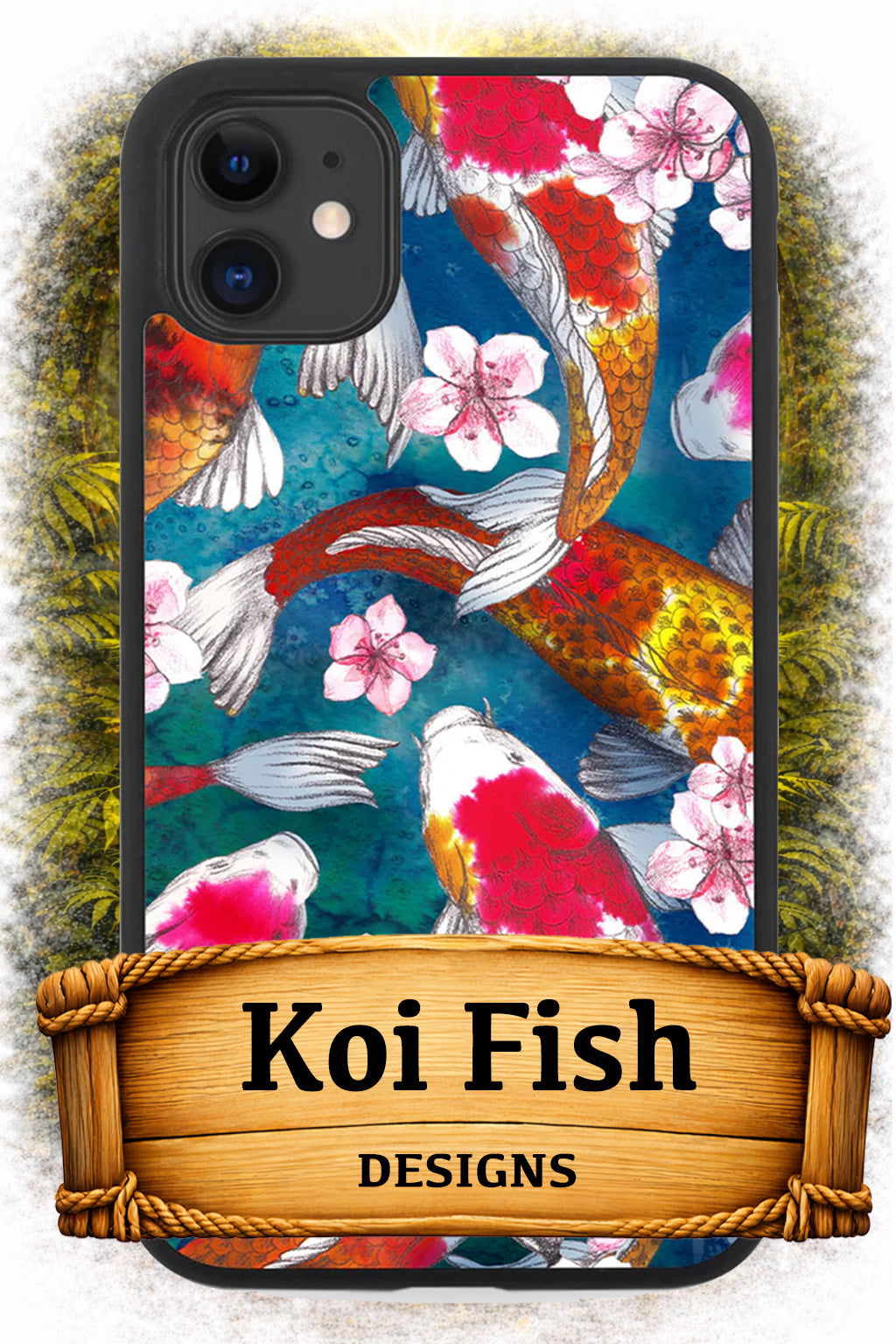 Koi Fish Phone Case Covers for iPhone, Samsung Galaxy & Google