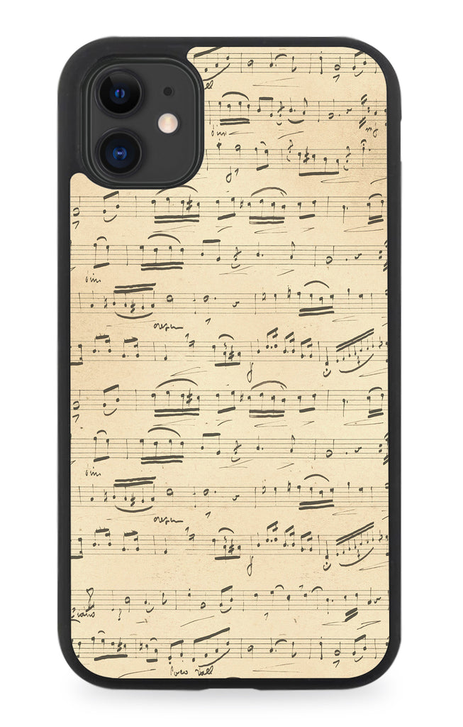 Phone Back Cover Notes Vintage Musical Notes Rubber Phone Case Music Note Symbols Score Writi ...