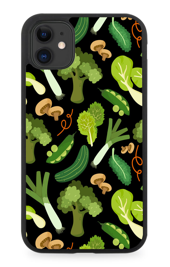 Vegetarian Rubber Phone Case Veggie Kale Vegetable Pattern Design Mush Vegetarian Rubber Phone Case Veggie Kale Vegetable Pattern Design Mush