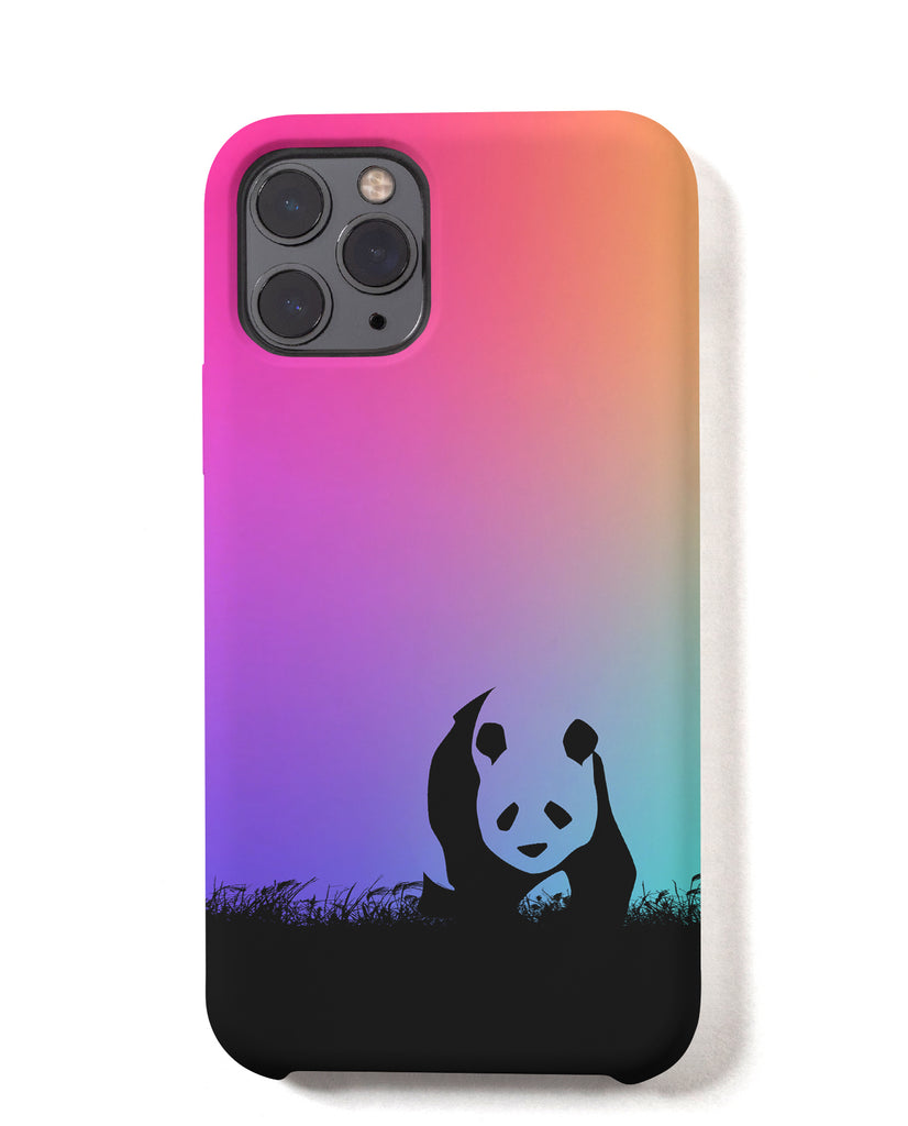 Panda Bear Silhouette Phone Case Cover Giant Pandas Multicolour Kids - I063