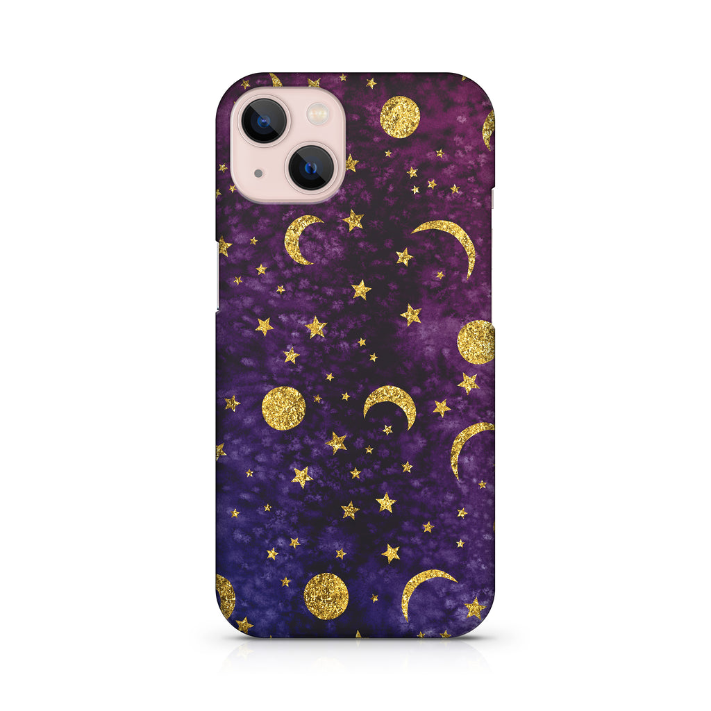 Purple Sky Phone Case Cover Stars Moon Moons Pattern Horoscope Astrology K964