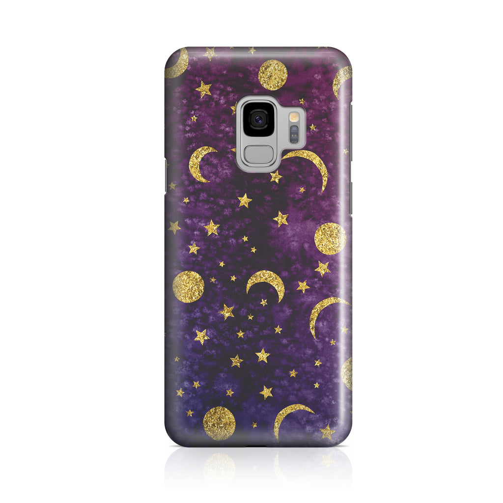 Purple Sky Phone Case Cover Stars Moon Moons Pattern Horoscope Astrology K964