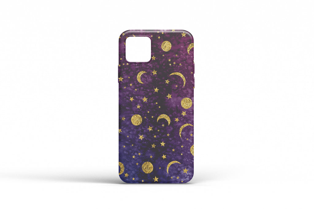 Purple Sky Phone Case Cover Stars Moon Moons Pattern Horoscope Astrology K964