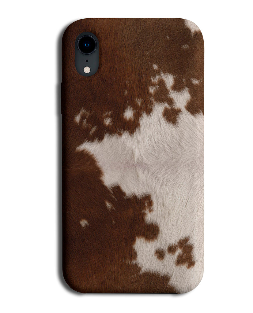 Brown and White Cow Print Phone Case Cover Pattern Skin a203