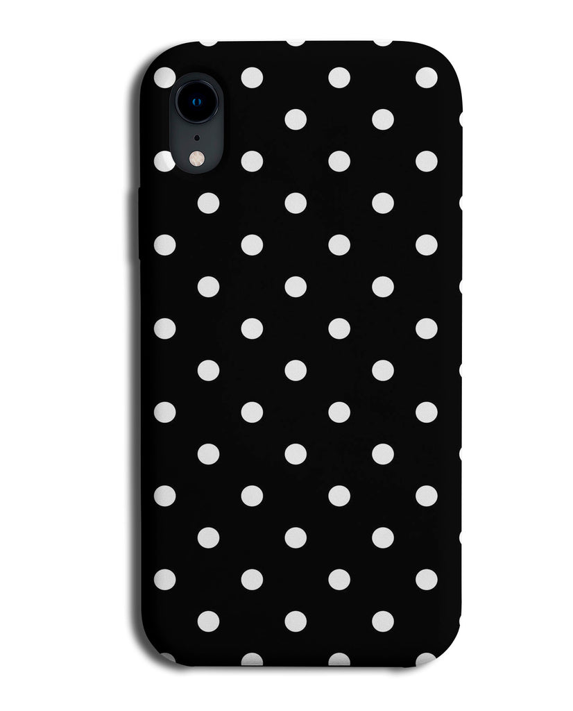 Black and White Polka Dot Phone Case Cover | Dotted Dots Spots With B668