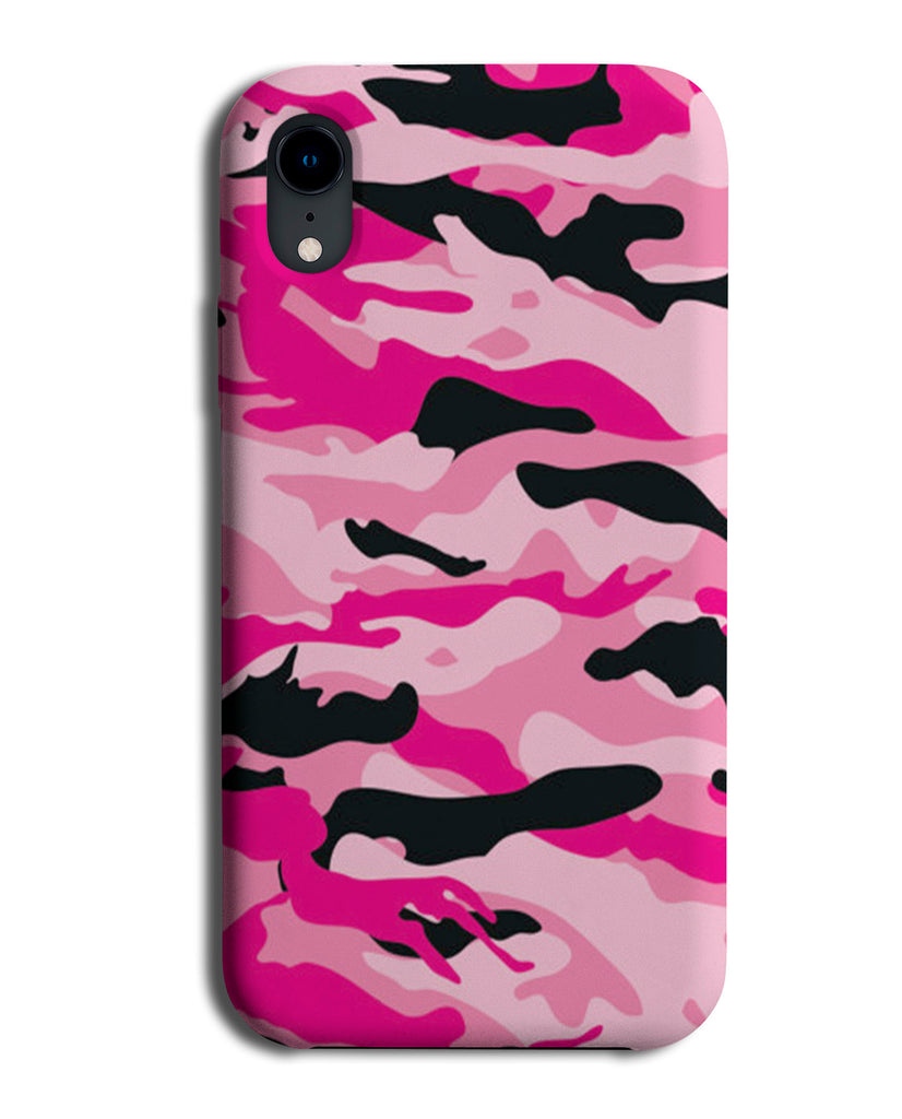 Pink And Black Camo Design Phone Case Cover | Army Colours Camouflage B715