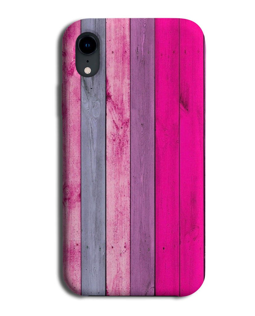 Hot Pink Wooden Stripes Phone Case Cover | Wood Dark Light Purple B996