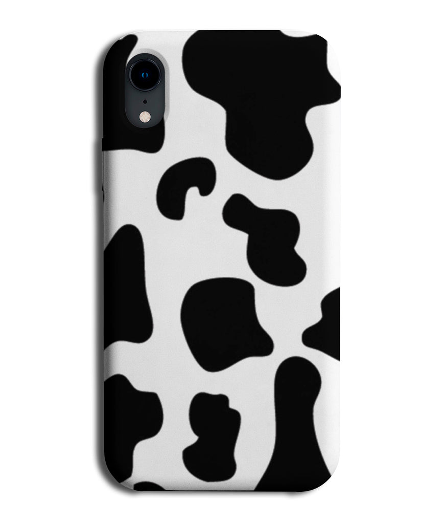 Cow Print Phone Case Cover Skin Pattern Shapes Black and White Cows Animal c254