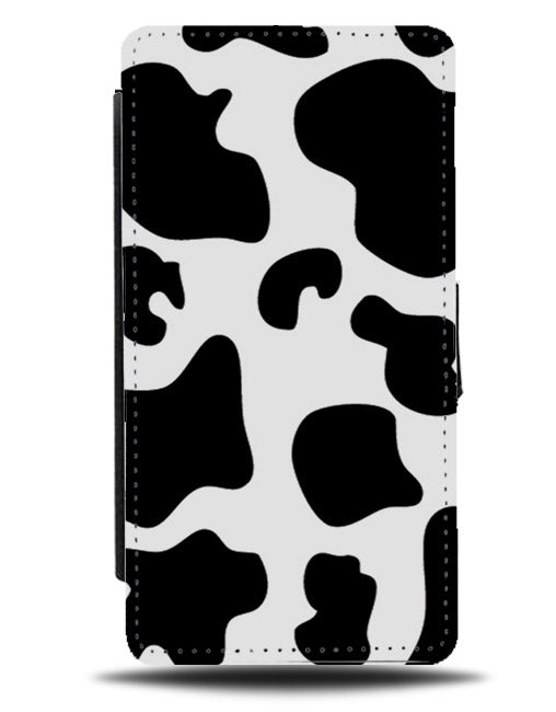 Cow Print Flip Phone Case Cover Wallet Skin Pattern Cows Animal Spots c254