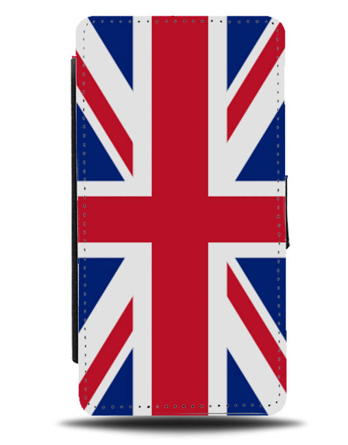 Big Union Jack Flag Flip Phone Case Cover Wallet British English London C345