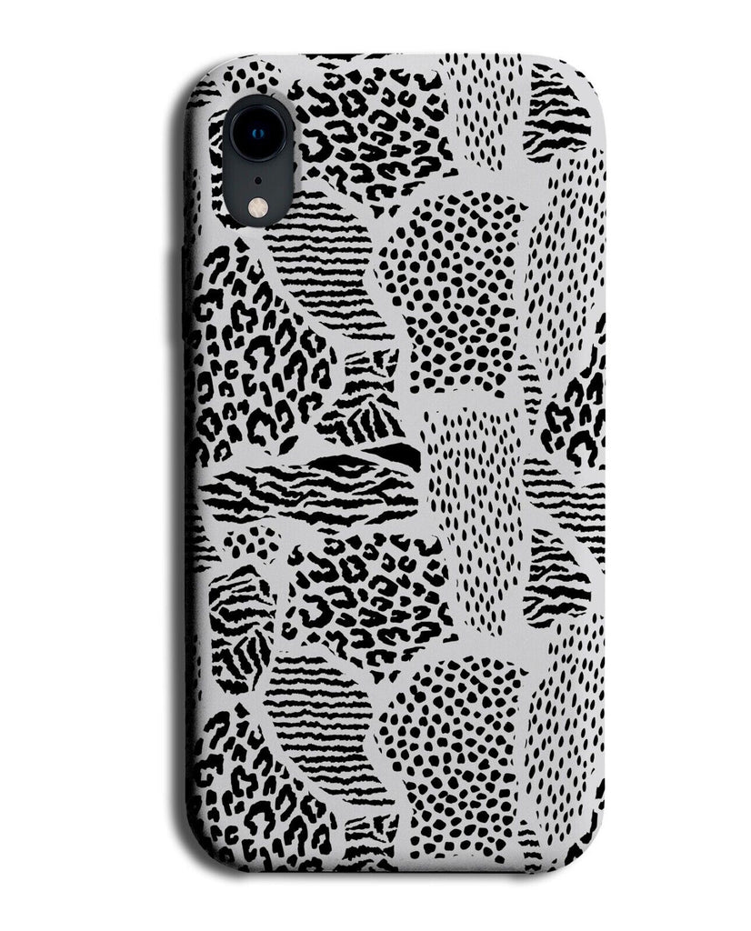 Abstract Mixed Animal Print Phone Case Cover Animals Black and White Spots Q864B