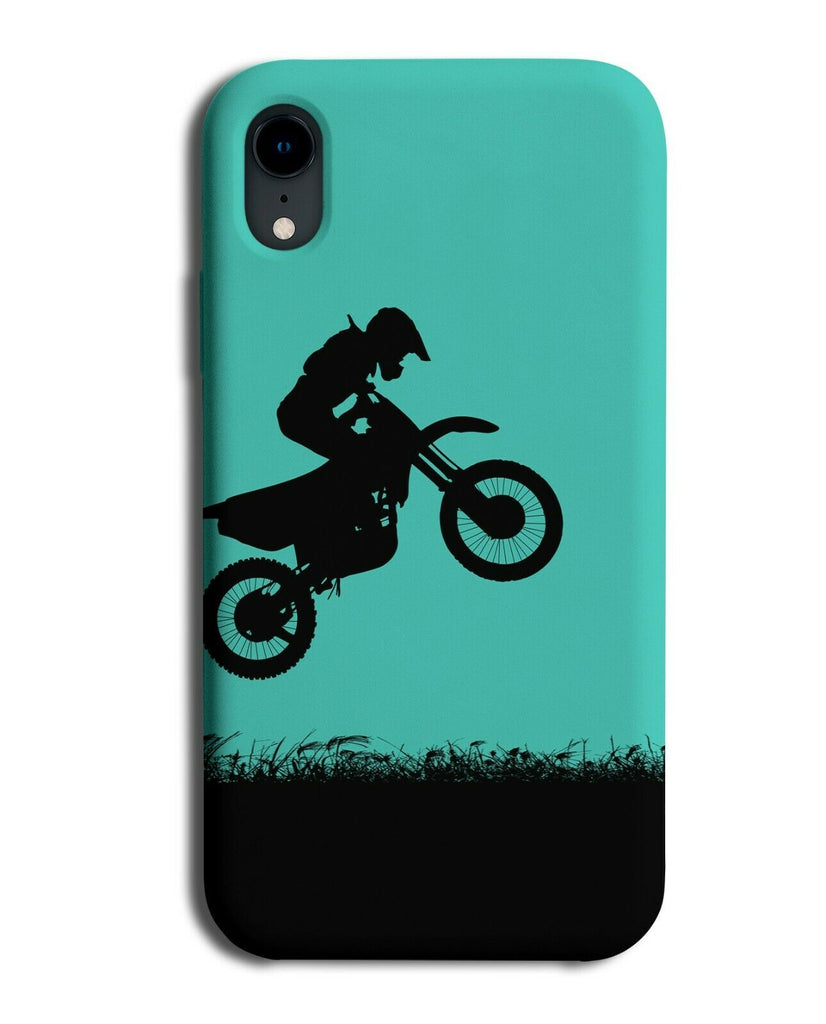 Motorbike Phone Case Cover Motor Bike Bikes Helmet Gift Turquoise Green i787