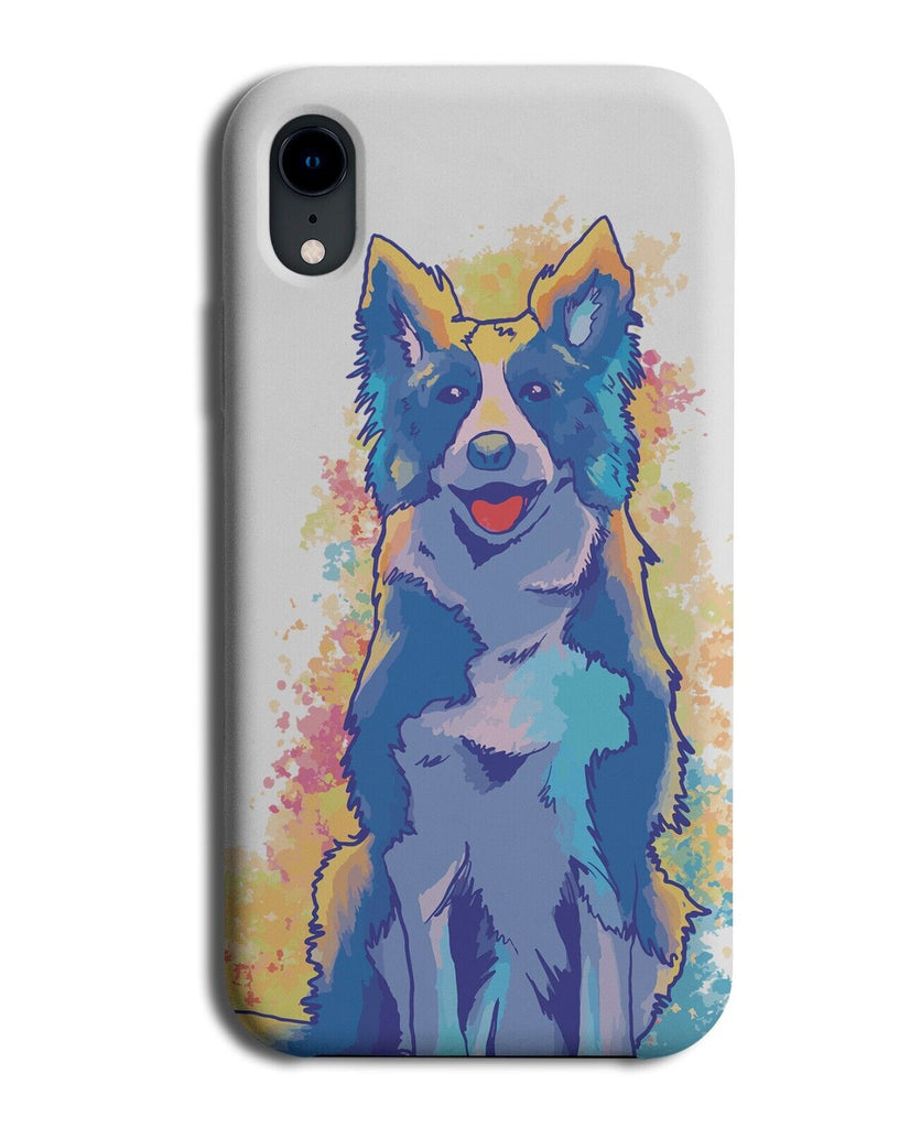 Watercolour Border Collie Painting Picture Phone Case Cover Dog Dogs Art N031