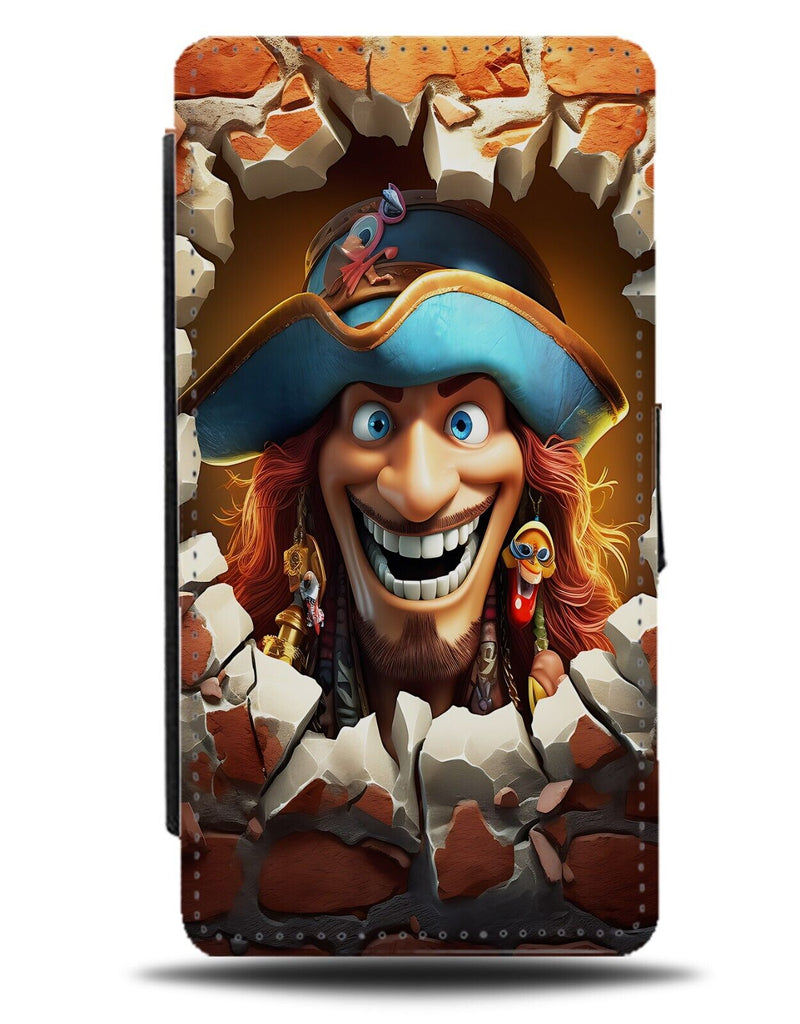 Children's Pirates Man Flip Wallet Case Pirate Kids Funny Novelty 3D Design DD39