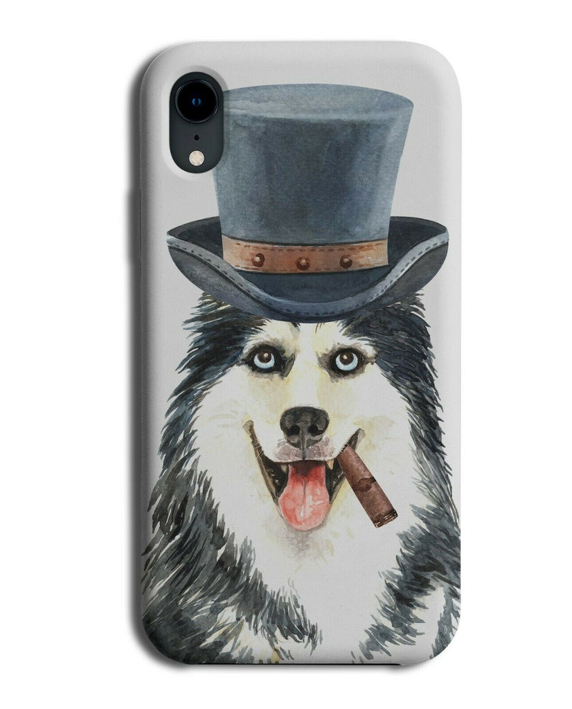 Gentleman Siberian Husky Phone Case Cover Funny Tophat Top Hat Gift K757