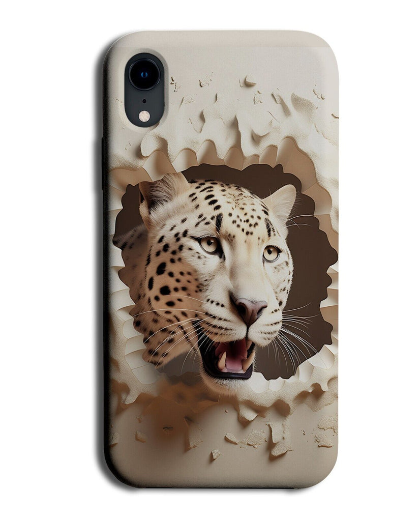Leopard Breaking Wall Animal 3D Style Print Phone Case Cover Leopard Face CV93