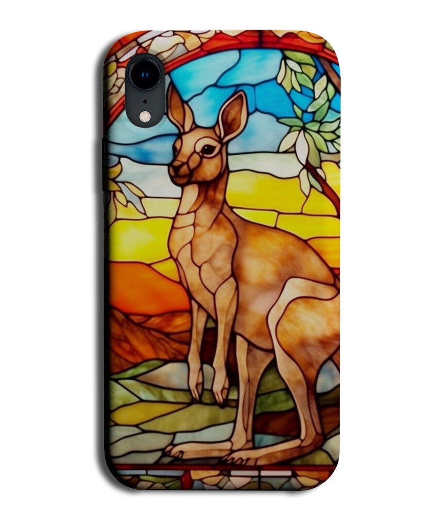 Stained Glass Window Kangaroo Design Phone Case Cover Kangaroos Roo Roos DB07