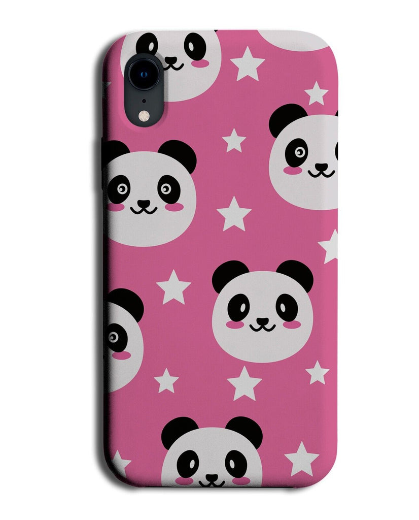 Panda Faces Wallpaper Phone Case Cover Pandas Face Shape Shapes Pink Girls AY04