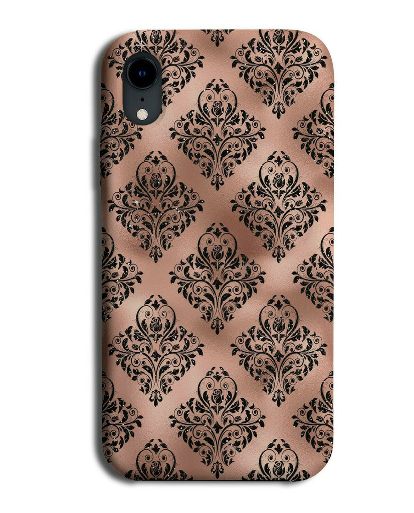 Rose Gold Tribal Floral Design Phone Case Cover Flowers Flowery Outlines G033