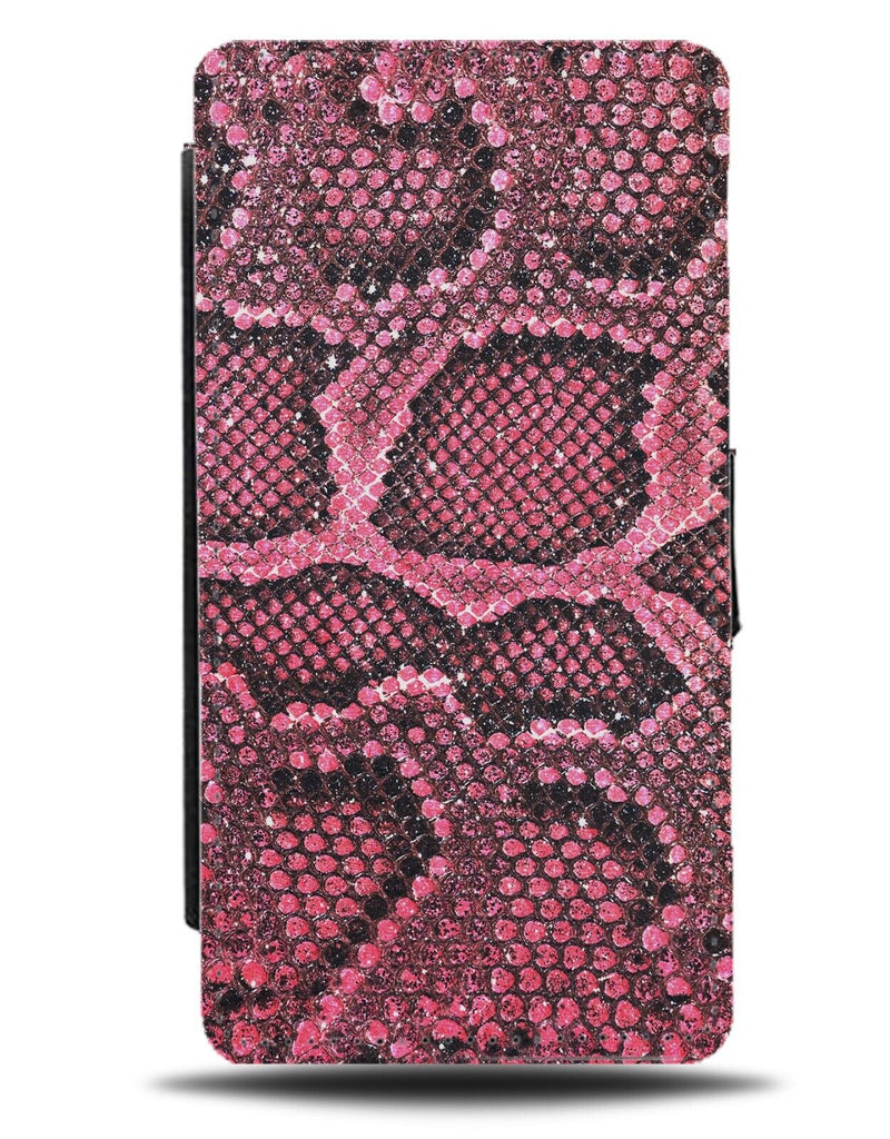 Baby Pink Snake Skin Flip Wallet Case Reptiles Scales Print Snakes Girls CE74