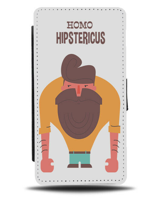 Funny Hipster Flip Wallet Phone Case Hipstericus Beard Man Manly Bearded E283