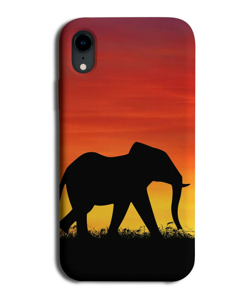 Elephant Silhouette Phone Case Cover Elephants Sunset Sunrise Photo i239