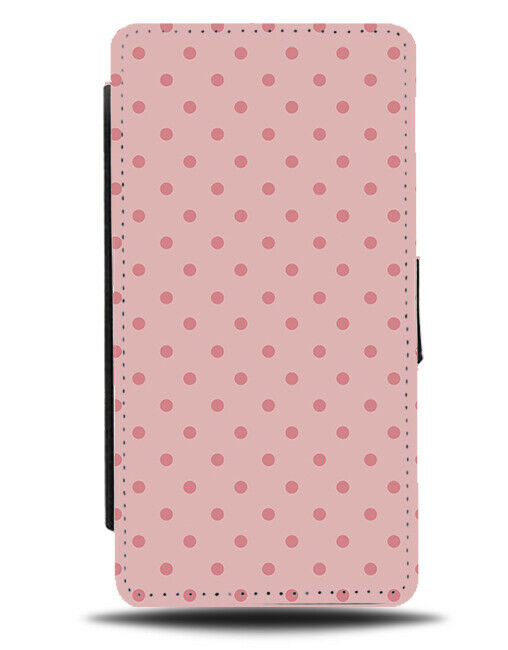Baby Pink Polka Dot Flip Wallet Case Pattern Design Dots Dotty Spots E834