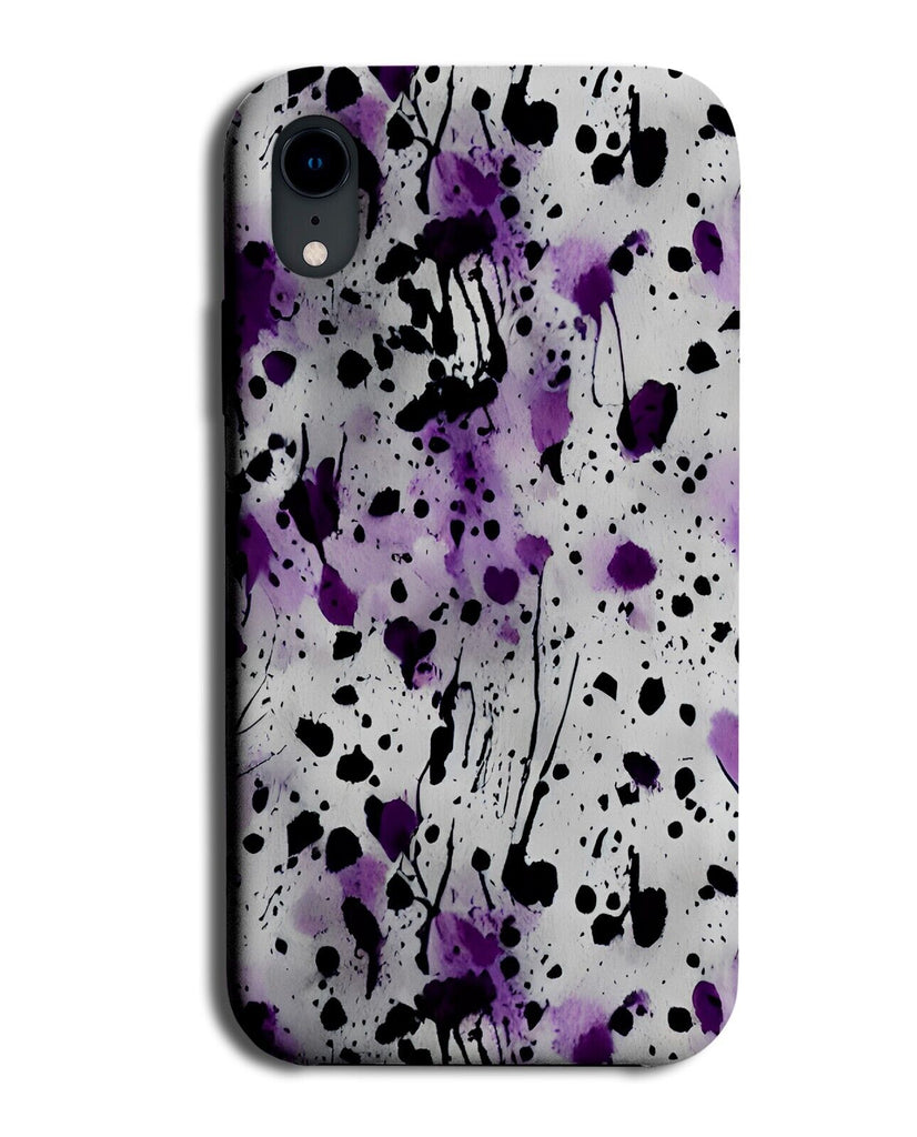 Purple Paint Splats Phone Case Cover Splatters Splat White Marks Graffiti CJ89