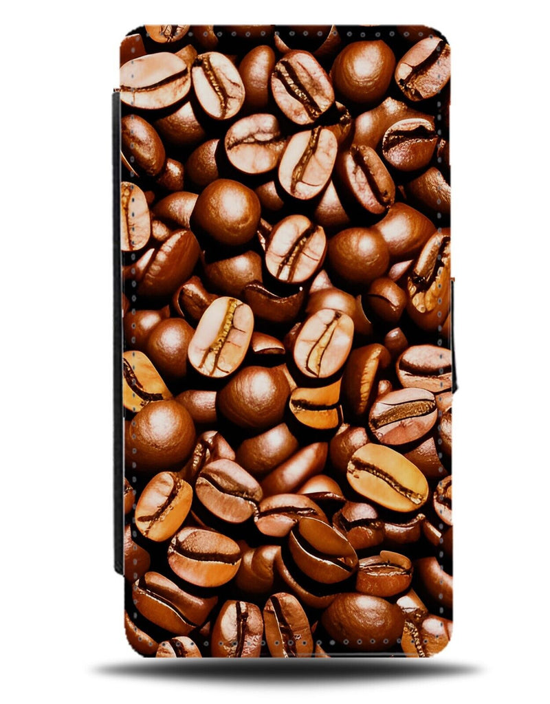 Coffee Beans Flip Wallet Case Coffees Bean Pattern Picture Photo Cocoa AZ81