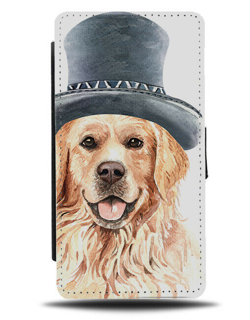 Labrador Top Hat And Bow Tie Flip Wallet Phone Case Tophat Bowtie Picture K558