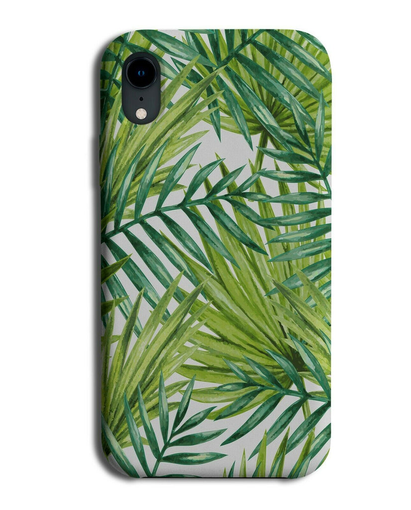 Palm Tree Painting Picture Phone Case Cover Leaves Leaf Bushes Ferns Petals G634