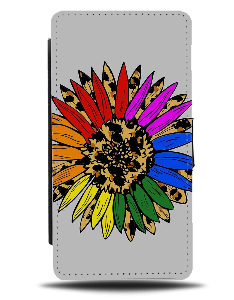 Pride Sunflower Flip Wallet Case Leopard Print Floral Love LGBT LGBTQ Sun AY33