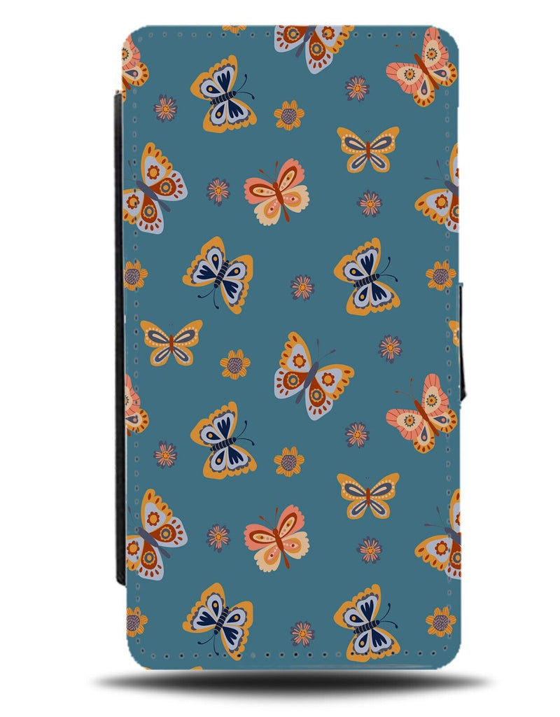 Autumn Butterflies Flip Wallet Case Butterflie Butterflys Green Nature Wild AF28