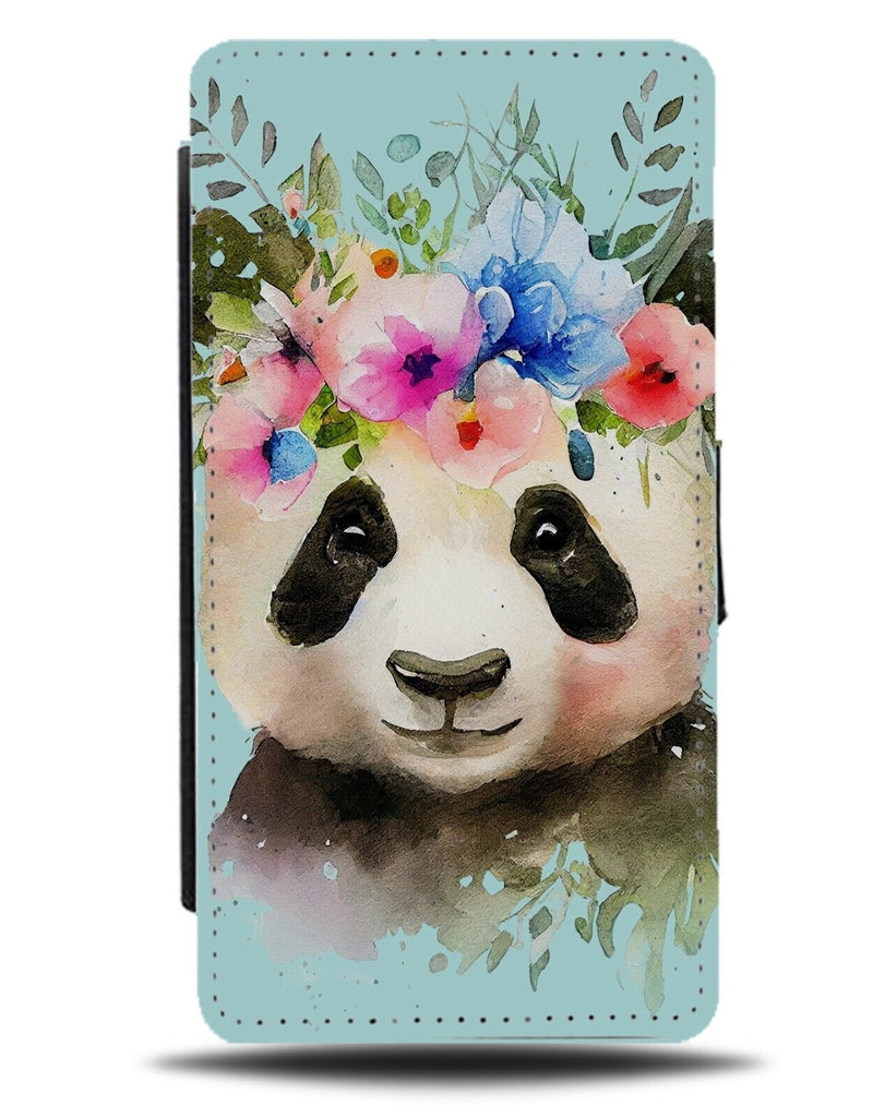 Watercolour Panda Bear Print Flip Wallet Case Water Colour Oil Painting AP34