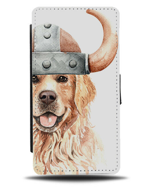 Labrador Retriever Flip Wallet Phone Case Dog Pet Vikings Fancy Dress Hat K570
