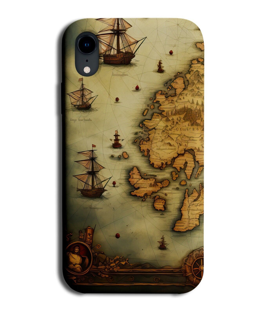 Treasure Map Phone Case Cover Pirates Ships Ship Pirate Ocean Sea Cove DE62