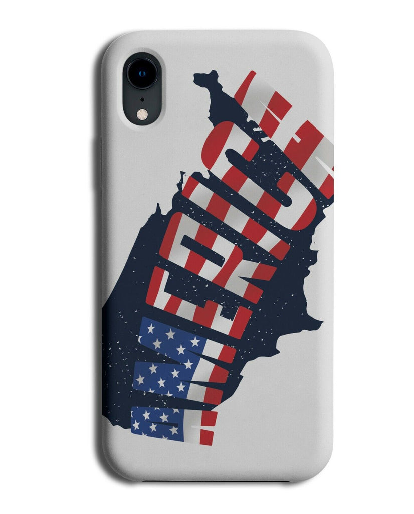 America Flag Country Map Shape Phone Case Cover American Colours Atlas K369