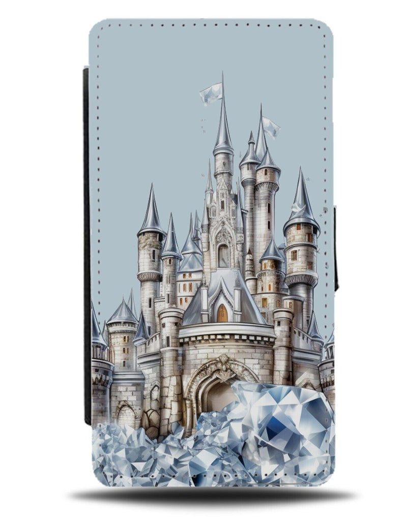 Silver Princess Castle Flip Wallet Case Kingdom Fantasy Girls Posh Silvery CK87