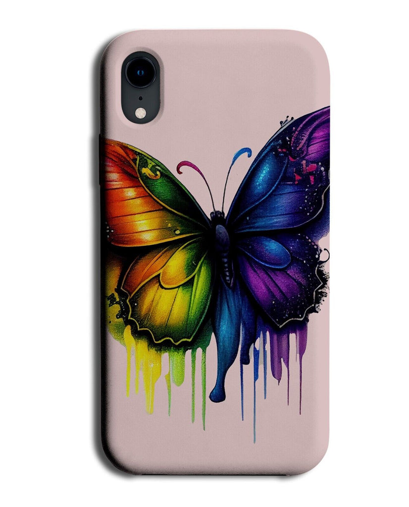 Dripping Colourful Paint Butterfly Painting Phone Case Cover Butterflies AF55