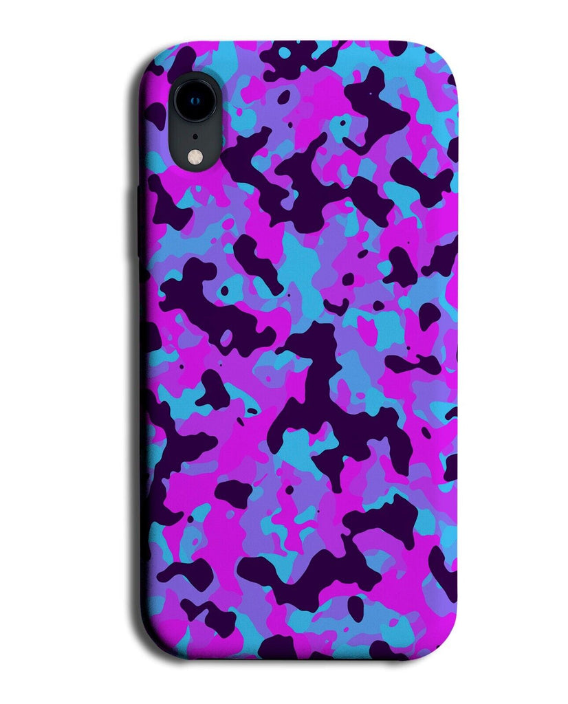 Party Camo Colours Phone Case Cover Rave Raver Camouflage Violet Purple AG18