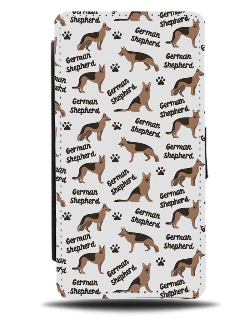 German Shepherd Flip Wallet Case Dog Dogs Alsatians Pattern Alsatian Gift CC13