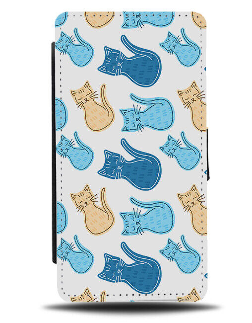 Cute Cartoon Cats Flip Wallet Case Cat Shapes Shape Kitten Kittens K771