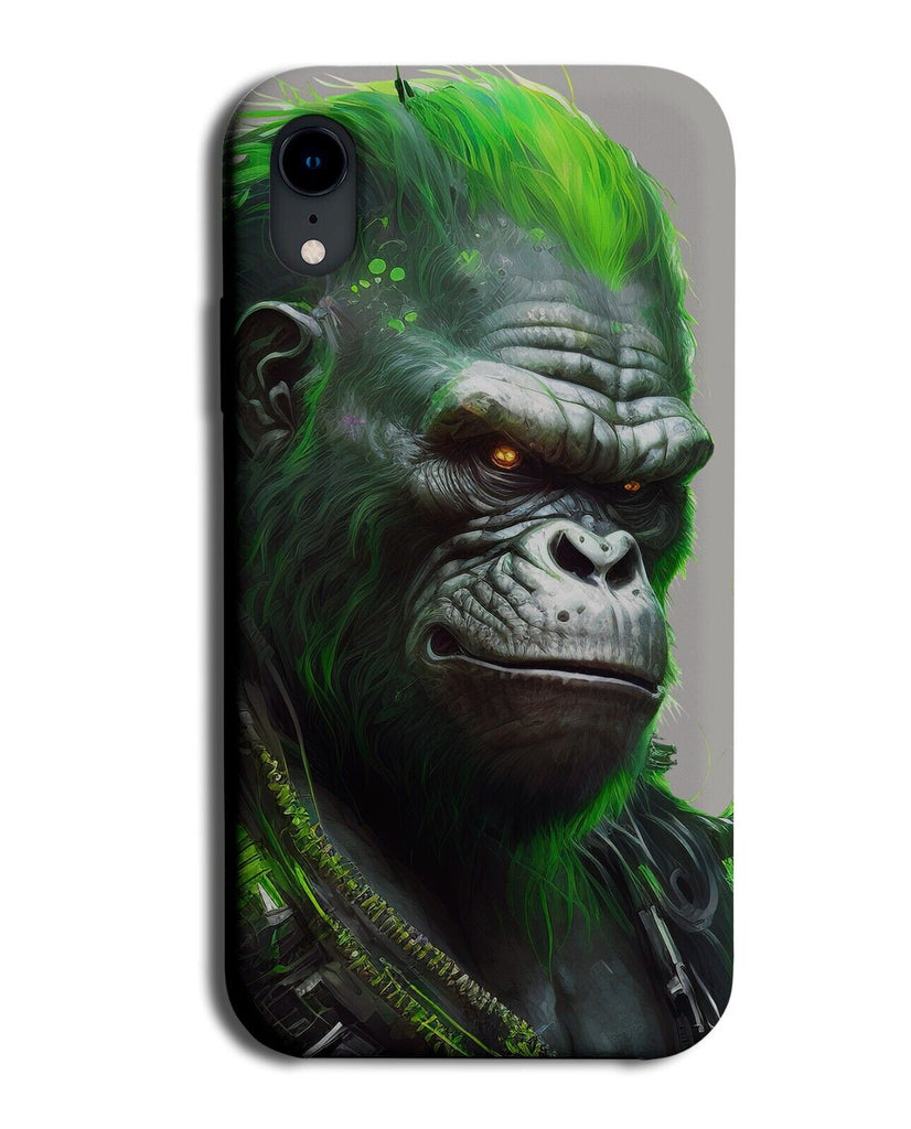Cyberpunk Silverback Gorilla Face Phone Case Cover Silver Back Gorillas BK06