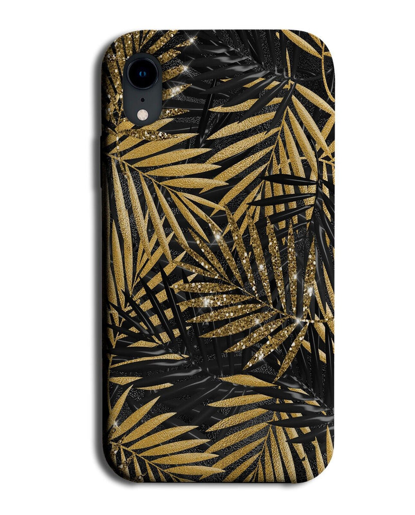 Gold Glitter Printed Design Palm Tree Leaves Phone Case Cover Lead Jungle AE16
