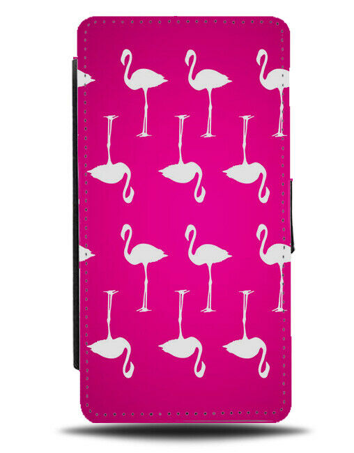 Hot Pink and White Flamingo Flip Cover Wallet Phone Case Flamingos Design B788