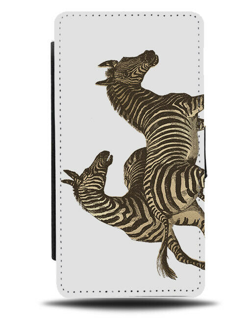 Golden Zebra Statues Flip Wallet Case Gold Print Animal Animals Bronze G003