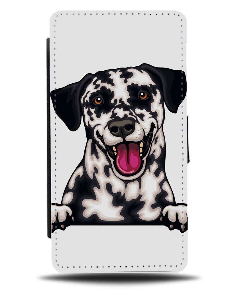 Nosey Dalmatian Dog Flip Wallet Case Funny Dogs Dalmation Face Peer Peep AI26