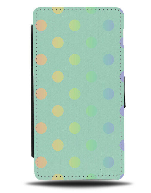 Mint Green and Rainbow Polka Dot Flip Cover Wallet Phone Case Dots Dotted i458