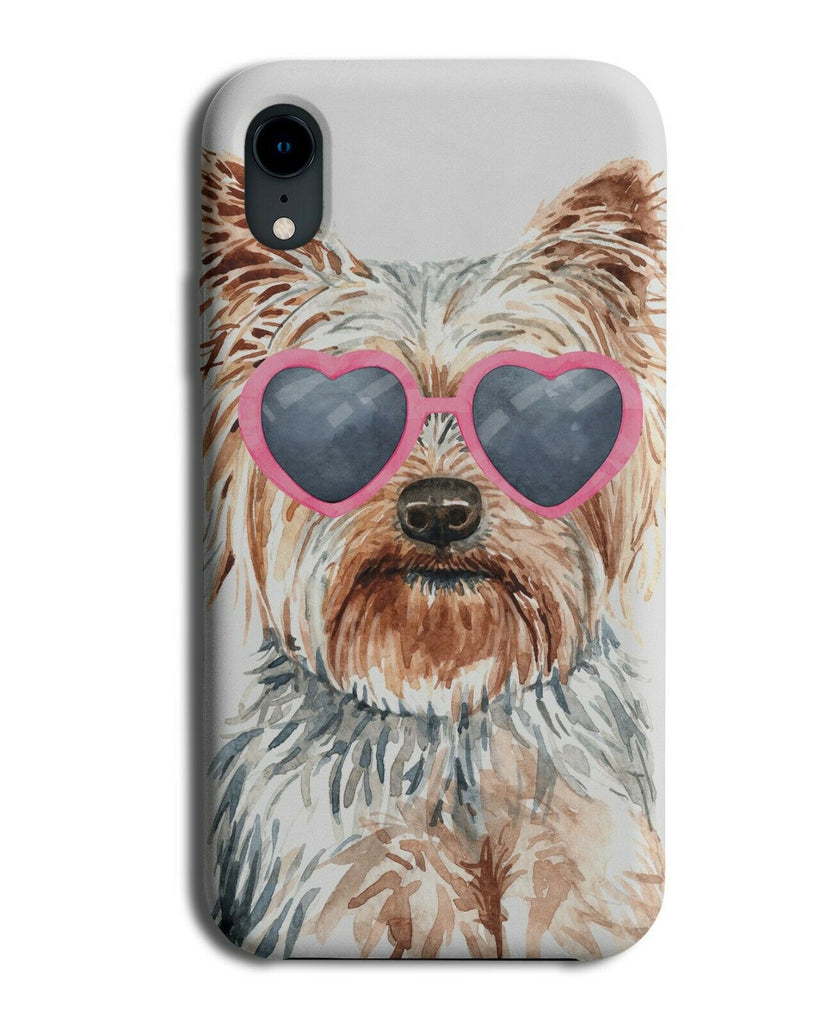 Yorkshire Terrier Phone Case Cover Dog Love Heart Sunglasses Funny K652