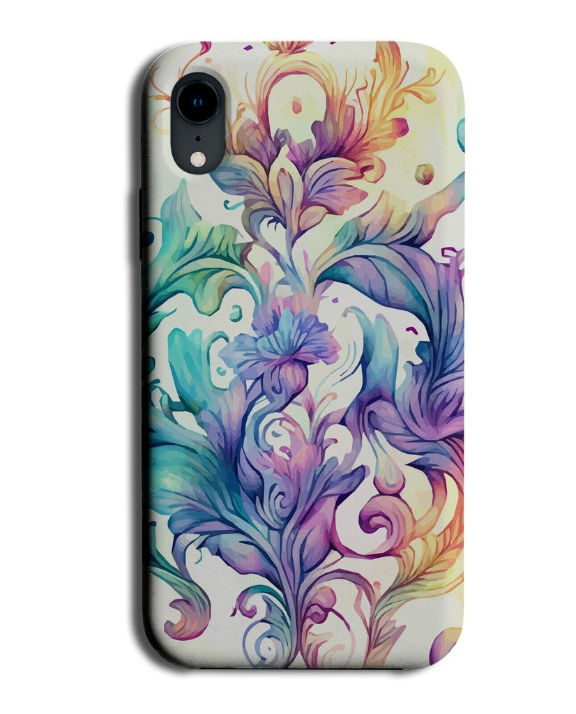 Colourful Watercolour Flowers Phone Case Cover Floral Design Print Rainbow BC83